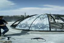 سقف حباط خلوت ، سقف پاسیو ، نورگیر ،حیاط خلوت ، حبابی پوشش ساز