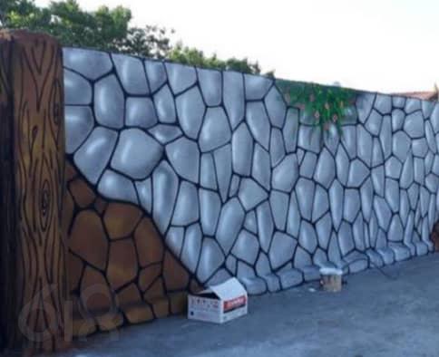 نقاشی طرح سنگ سفید کاری باغ ویلا کنعانی